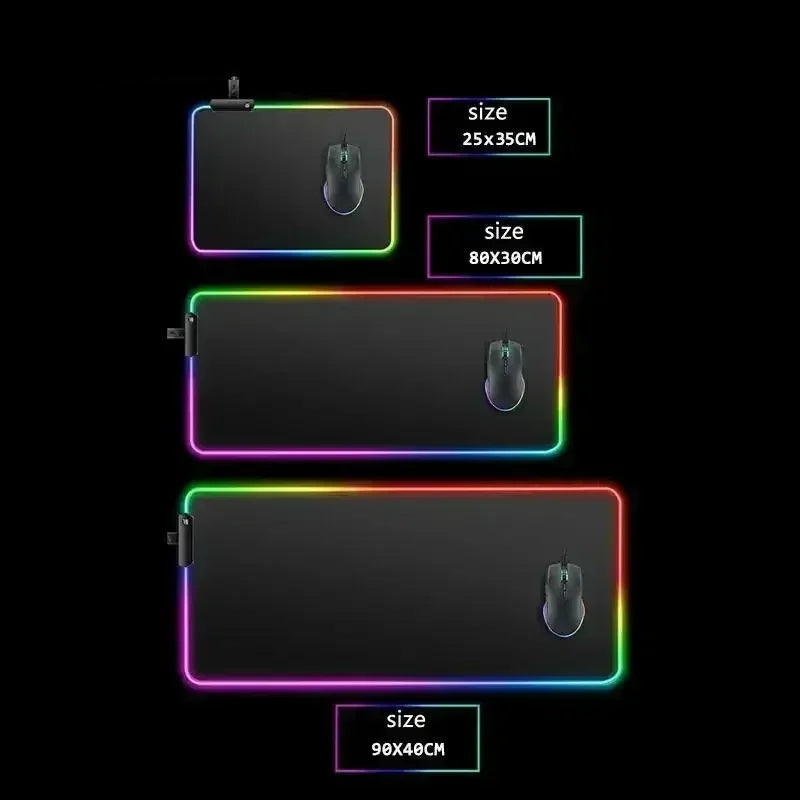 RGB Gaming Mouse Pad XXL with HD Print Non Slip Base Waterproof Rubber Desk Mat for PC Setup