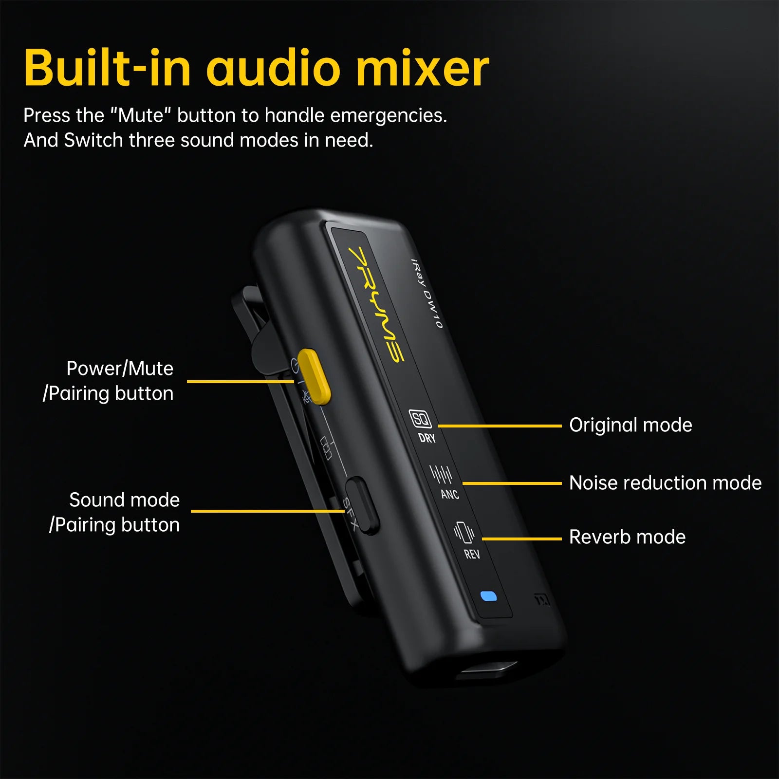 Mini Wireless Lavalier Microphone Set for Camera Smartphone Computer Vlog Live Streaming Interview
