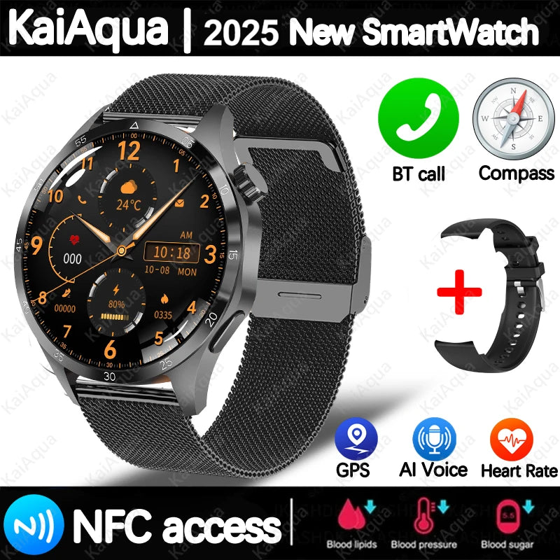 2026 NEW Watch MAX Smartwatch GPS Motion Trajectory HD Screen Bluetooth Call NFC Men Smart Watch Outdoor 100+Sport Watches Men