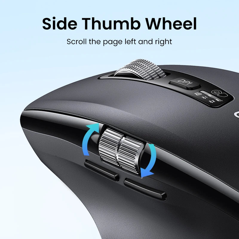 Hyper-Fast Scroll Wireless Mouse Bluetooth 5.4 & 2.4GHz Ergonomic 5000DPI for PC Laptop Mac