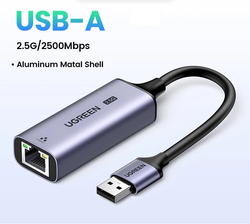 USB C to Ethernet Adapter Gigabit 1000Mbps RJ45 LAN Network Dongle for Laptop Tablet