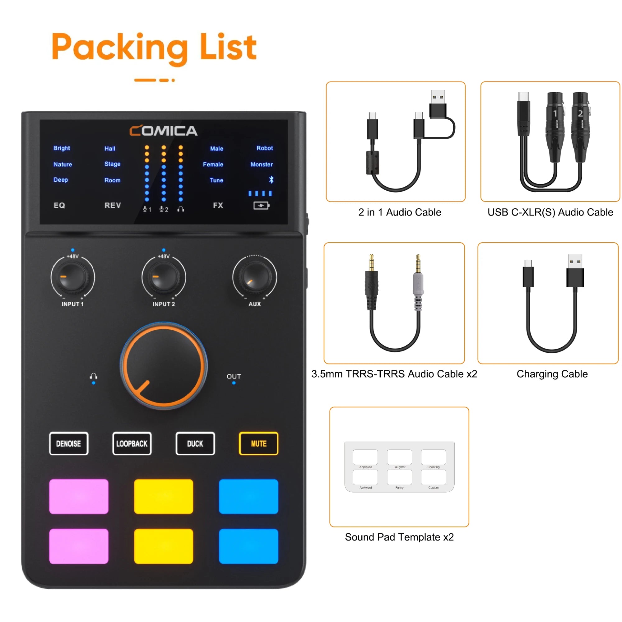 Audio Interface with Bluetooth and Sound Card for Streaming Gaming Podcasting and Live Recording