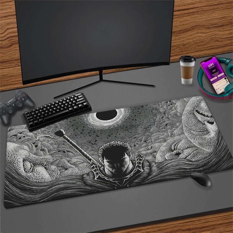 XXL Non-slip Rubber Mouse Mat for Gaming and Office | Extra Large Desk Pad with Stitched Edges