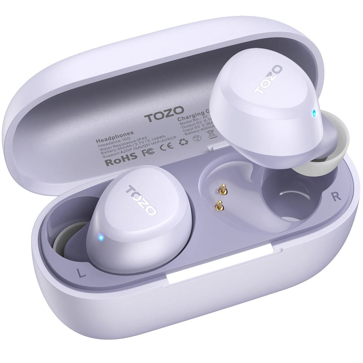 Wireless Bluetooth 5.3 In-Ear Earbuds with Microphone Waterproof Mini Headphones for Sport and Calls