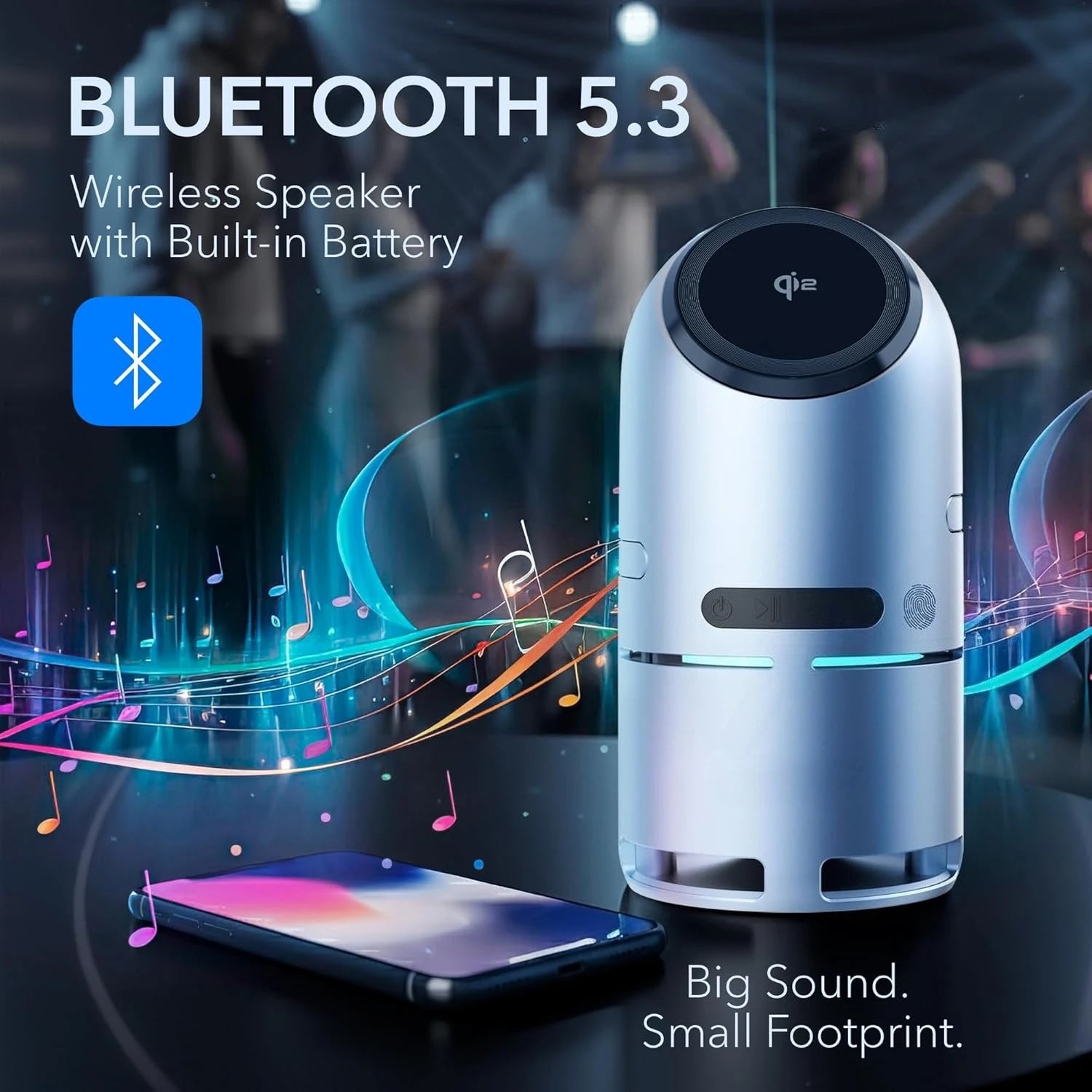 Magnetic 3 in 1 Wireless Charger and Bluetooth Speaker for iPhone, Apple Watch and AirPods