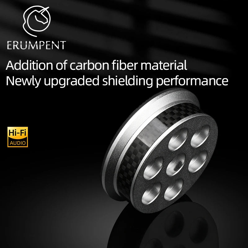 Carbon Fibre Speaker Isolation Spikes with Spring Damping Pads for Amplifiers and CD Players