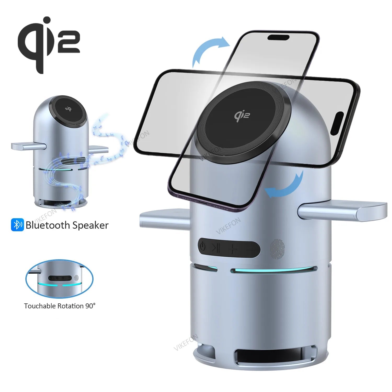 Magnetic 3 in 1 Wireless Charger and Bluetooth Speaker for iPhone, Apple Watch and AirPods