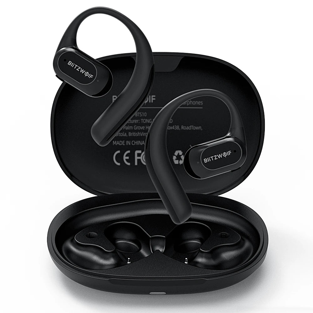 Open Ear Bone Conduction Bluetooth Earbuds with Mic and Low Latency Waterproof Design