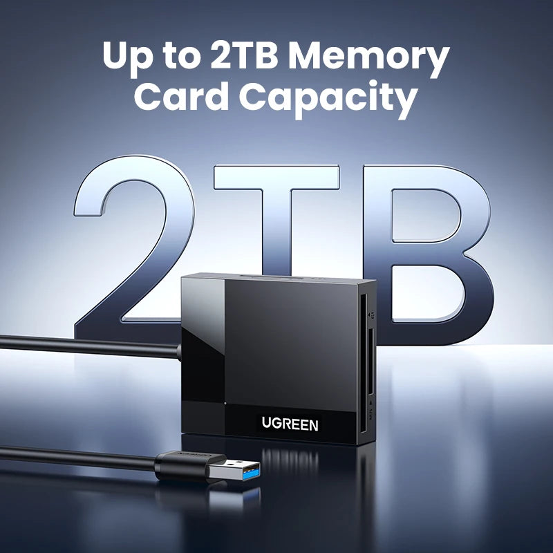 4-in-1 USB-C & USB 3.0 Card Reader SD Micro SD CF MS 5Gbps OTG Adapter for PC Laptop