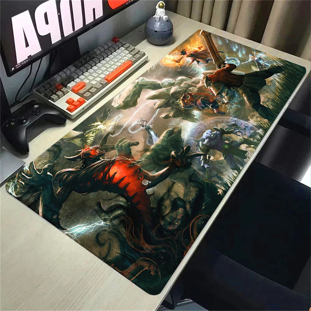 XXL Non-slip Rubber Gaming Mouse Pad with Stitched Edges for Desk and Keyboard 90x40cm