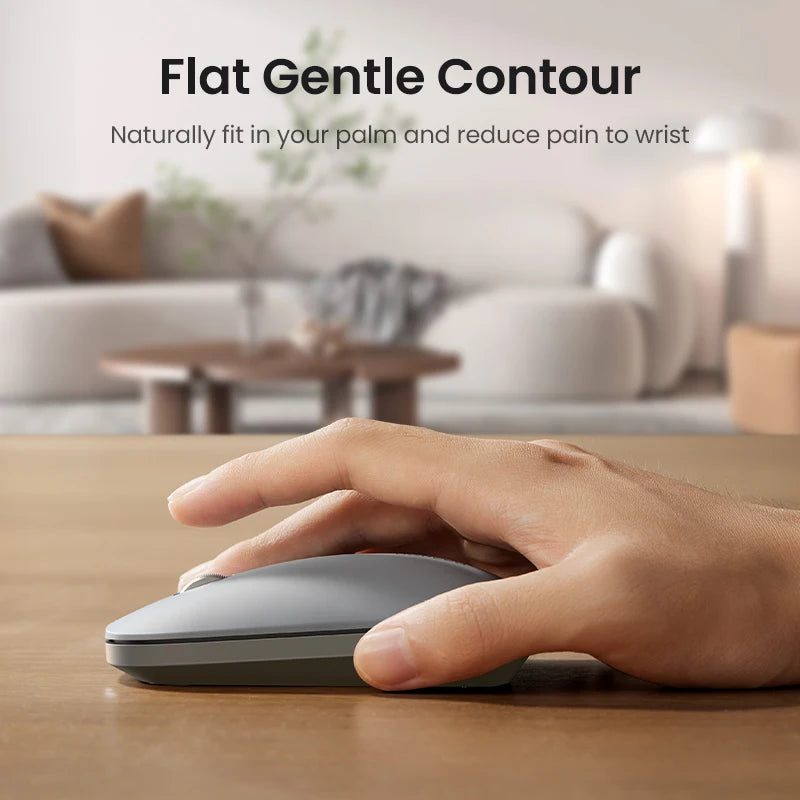 Silent Wireless Bluetooth Mouse with 4000 DPI Dual Mode for Laptop PC Mac Tablet Left and Right Hand