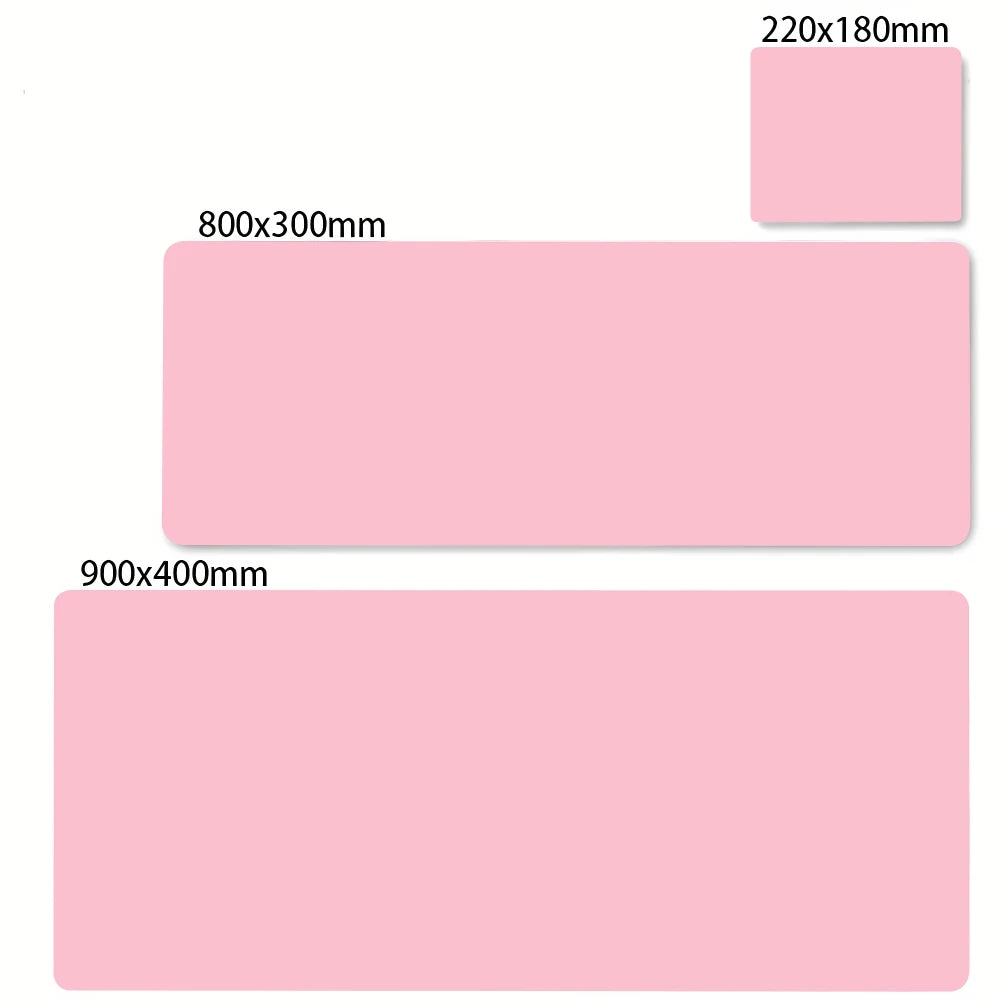 Large Waterproof Gaming Mouse Pad Solid Colour Natural Rubber Non-slip Desk Mat for Keyboard