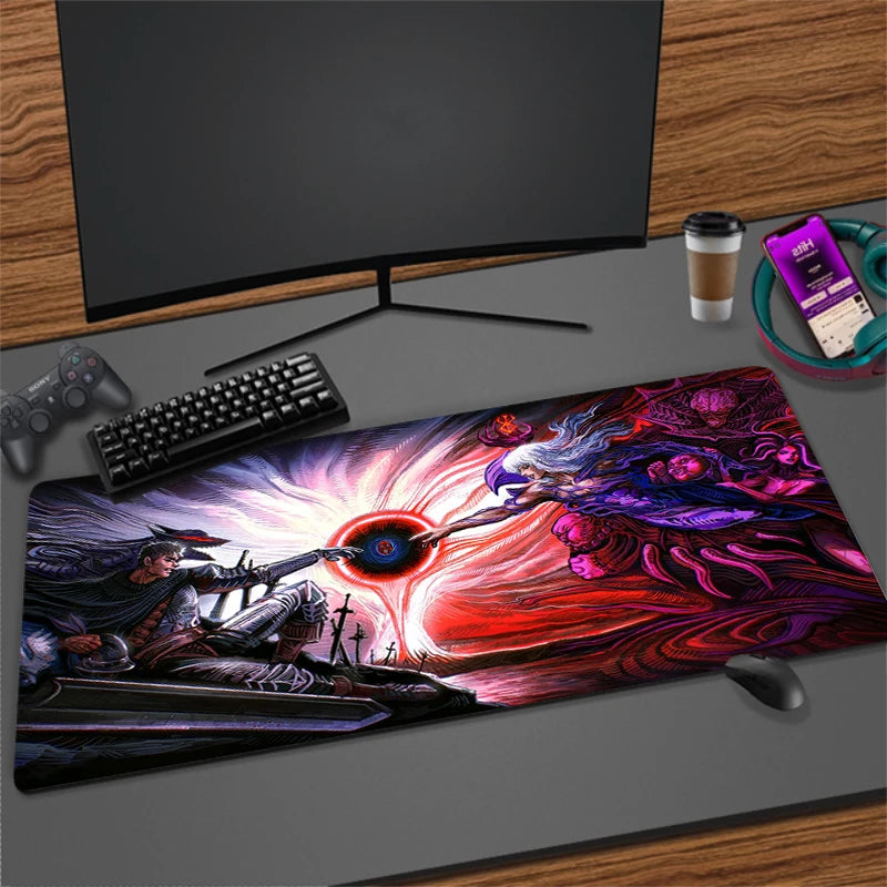 XXL Non-slip Rubber Mouse Mat for Gaming and Office | Extra Large Desk Pad with Stitched Edges