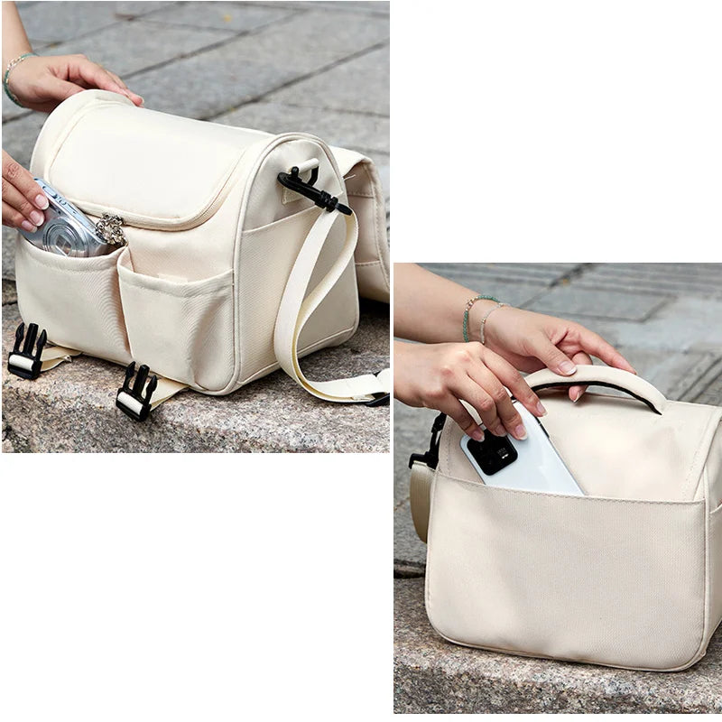 Portable Shoulder Camera Storage Bag for DSLR Mirrorless Cameras and Lenses Travel Organizer