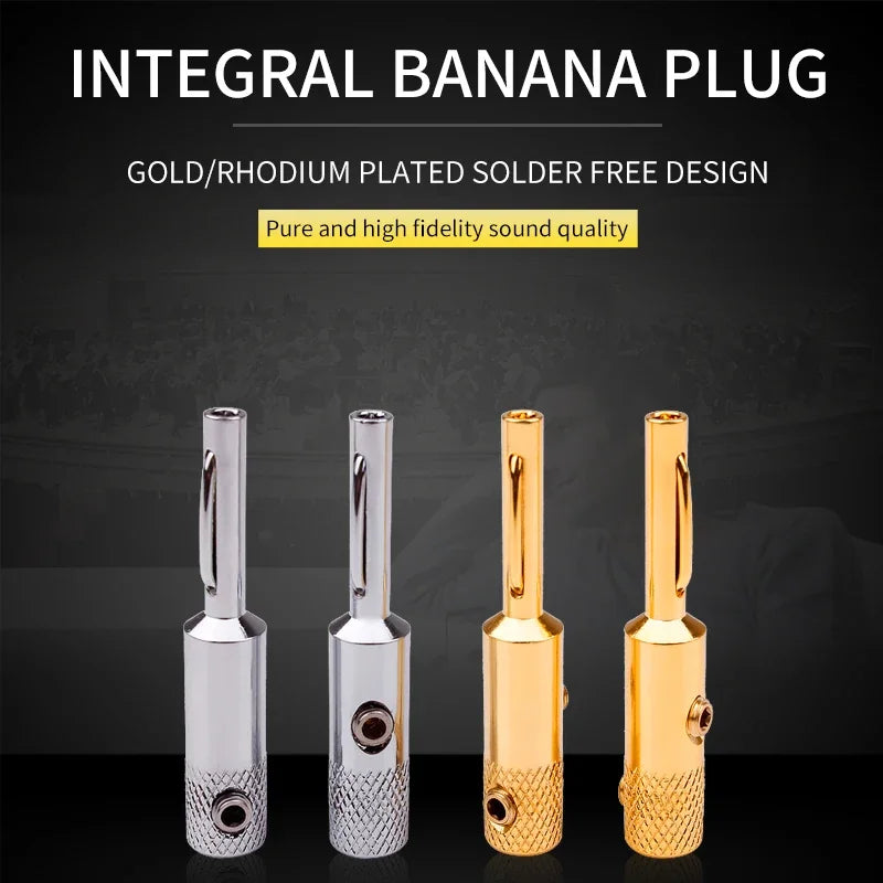 Premium Corrosion Resistant Banana Plug Connectors for Speaker and Audio Amplifier Cables