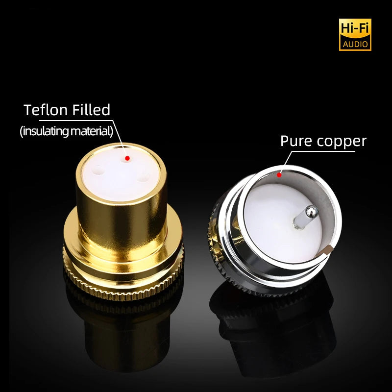 High Performance Pure Copper Gold and Rhodium Plated XLR Balancing and Shielding Caps Set