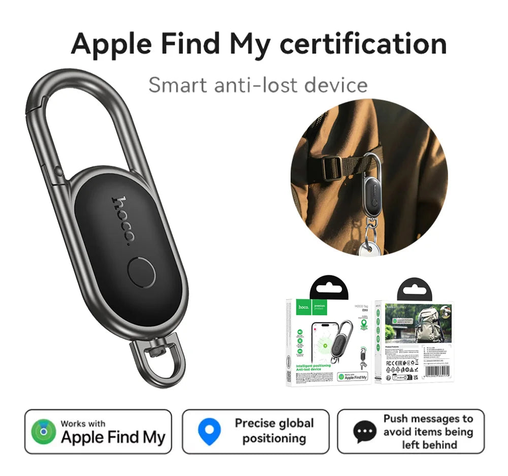 Mini Smart GPS Tracker Keychain with App Compatibility for Pet, Child, Car, and Device Locating