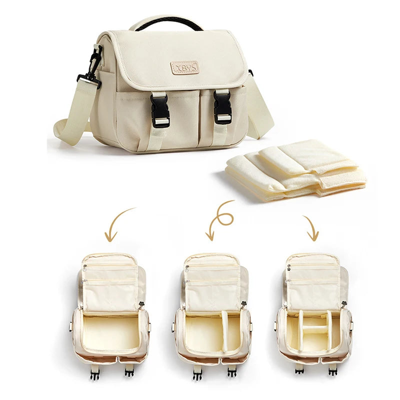 Portable Shoulder Camera Storage Bag for DSLR Mirrorless Cameras and Lenses Travel Organizer