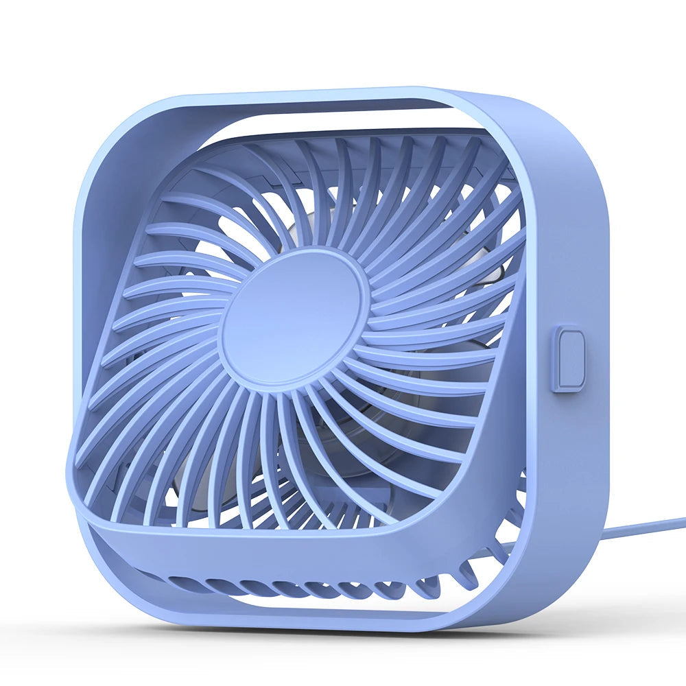 Portable USB Desk Fan Quiet Mini Table Fan with Strong Airflow Three Speed and 360 Degree Rotation