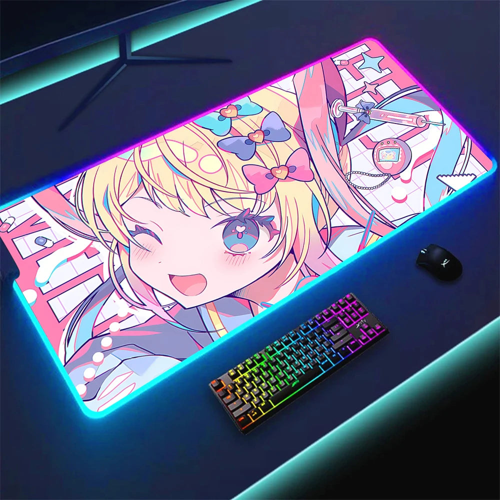 Extended RGB Gaming Mouse Mat with LED Lighting Extra Large Waterproof Non Slip Rubber Surface