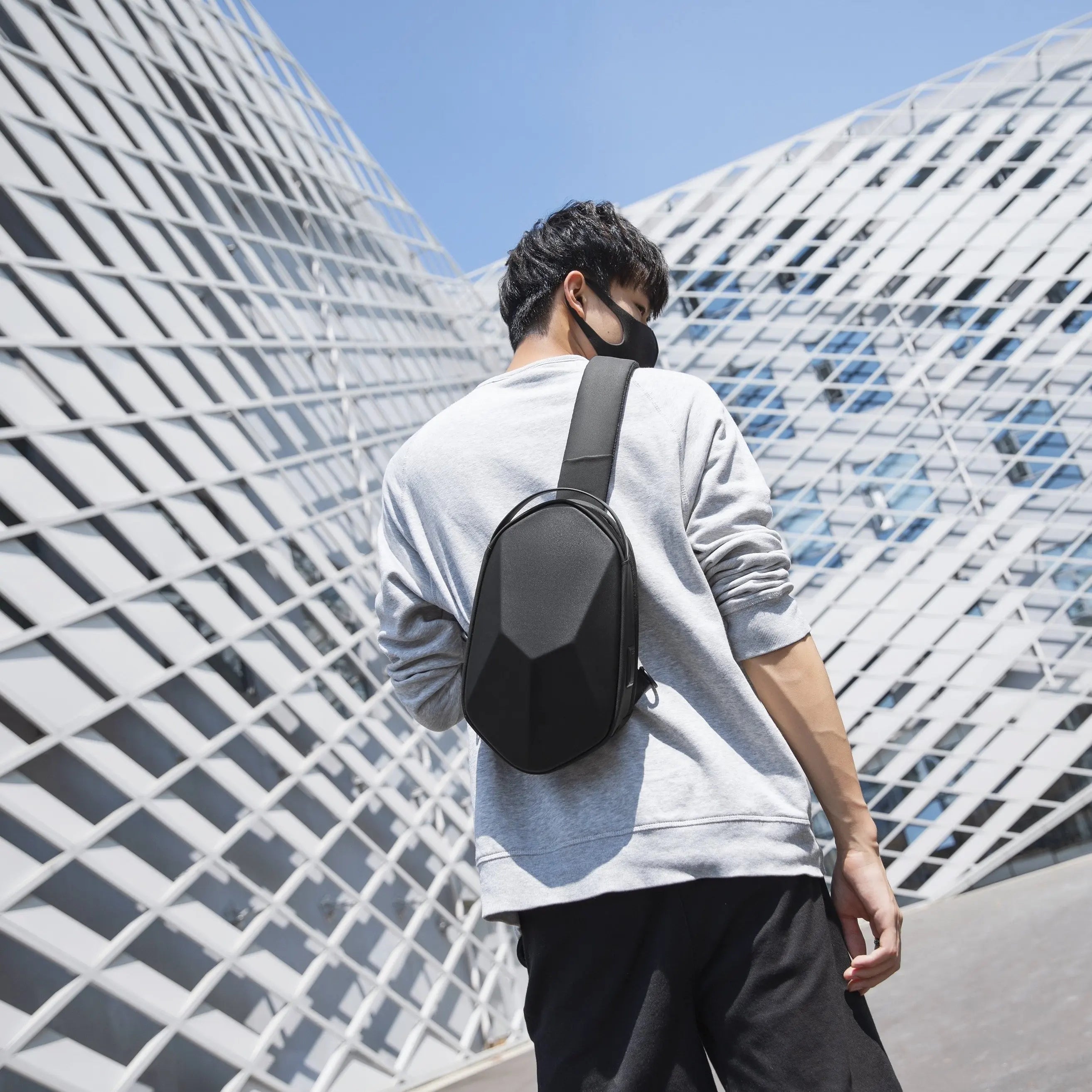 Water Resistant Crossbody Sling Bag with USB Charging and Anti-Theft Design for Tablets and Travel