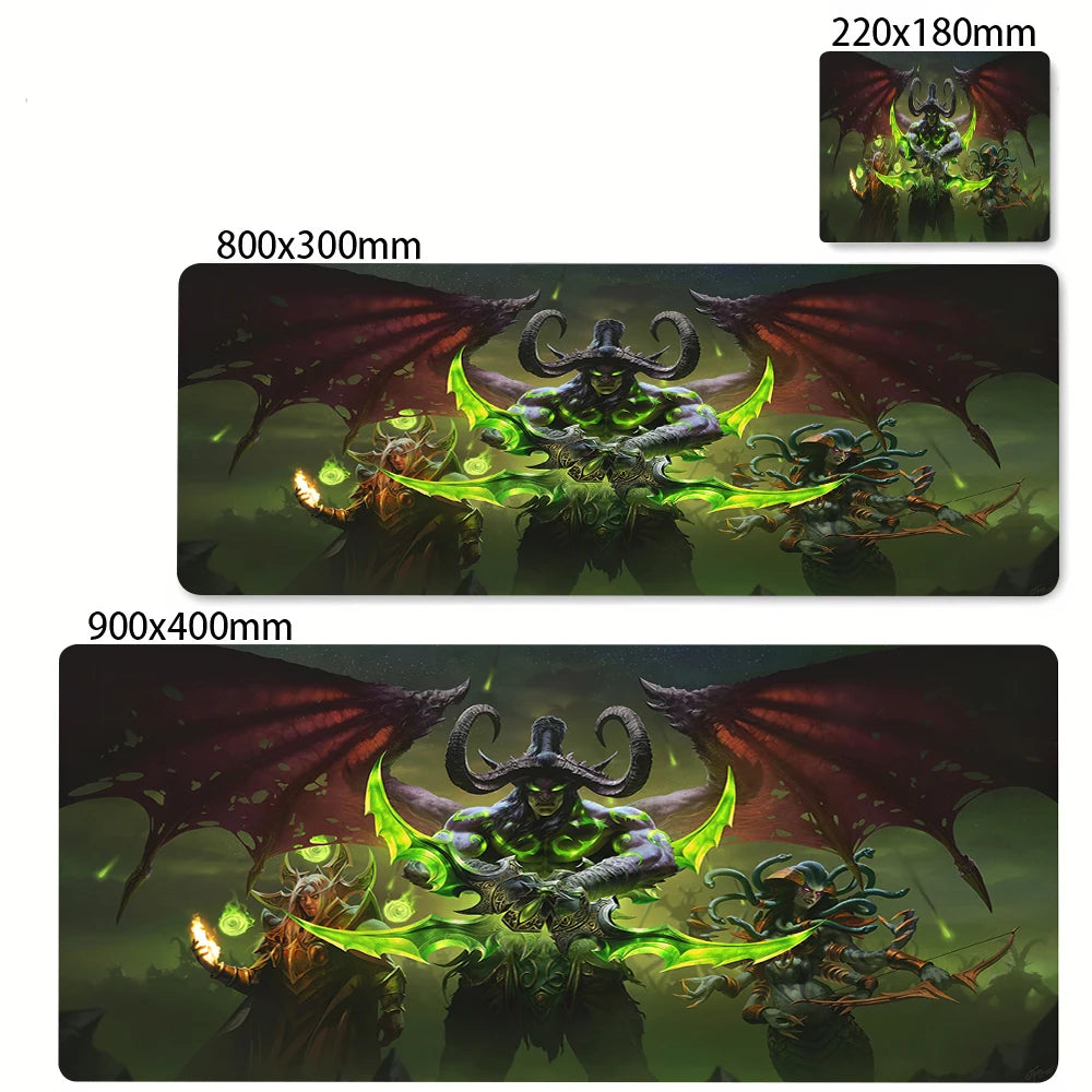 Extended Non-slip Gaming Mouse Mat with Wrist Support for Desk and Keyboard, Multiple Sizes Available