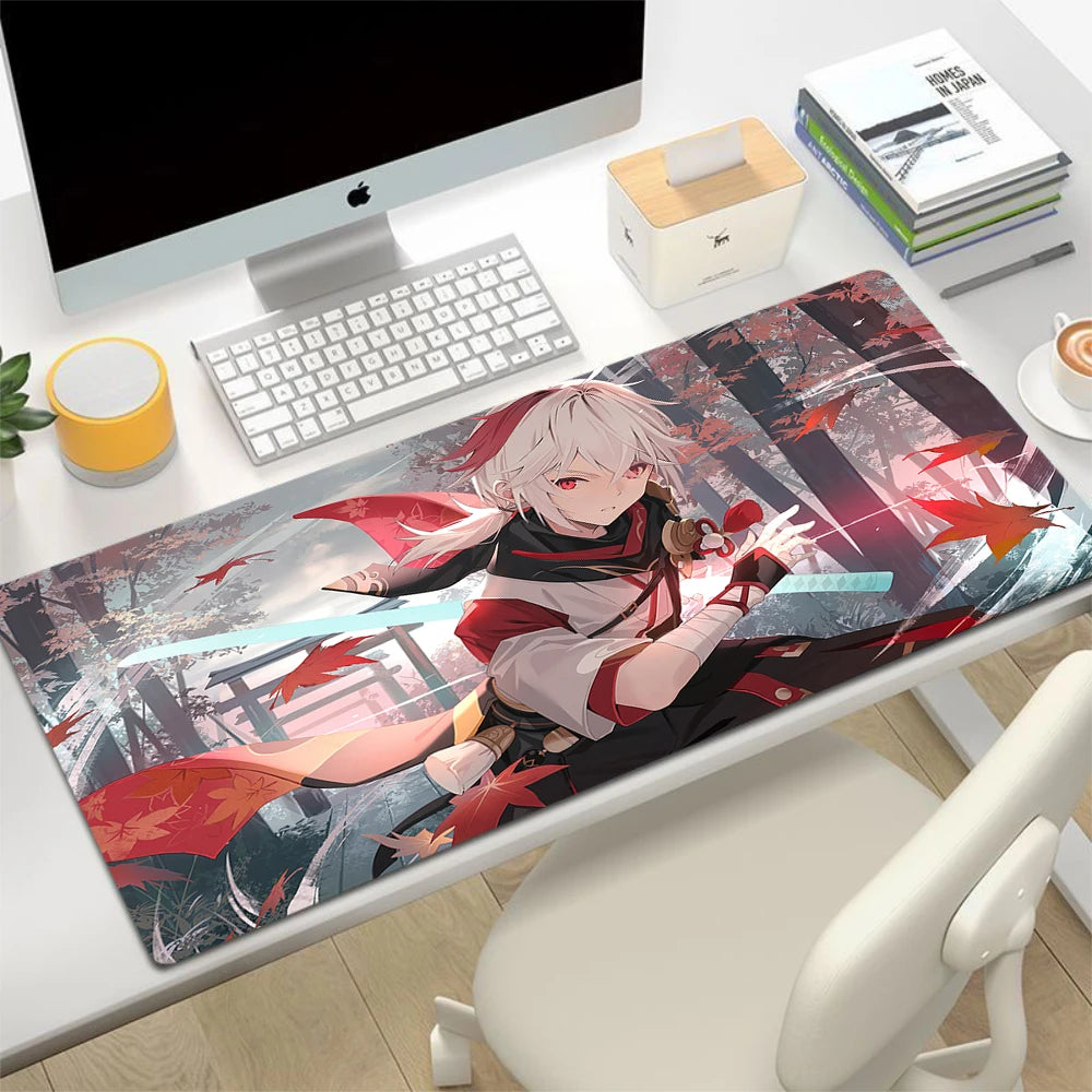 XL Anime Gaming Mouse Pad with Anti-slip Rubber Base, Stitched Edges, Custom Print Options