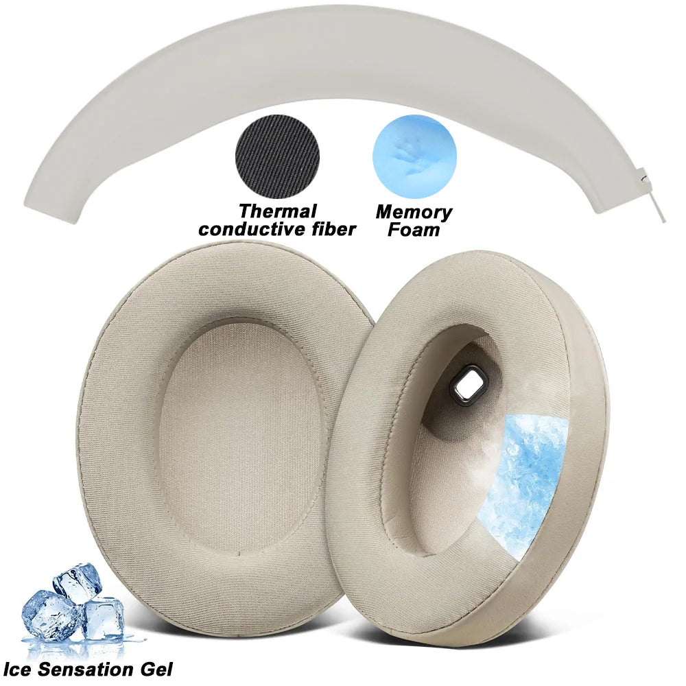 Premium Replacement Memory Foam Ear Pads Cushions for Sony WH-1000XM4 Over-Ear Headphones