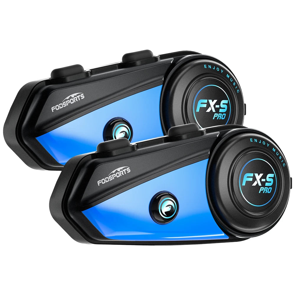 Bluetooth Helmet Intercom Headset Pair for Motorcycles with 1000m Range Noise Reduction and IP65 Waterproof