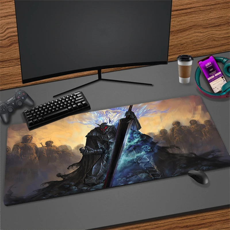 XXL Non-slip Rubber Mouse Mat for Gaming and Office | Extra Large Desk Pad with Stitched Edges