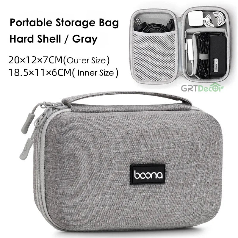 Waterproof Hard Shell Digital Gadgets Storage Travel Bag for Electronics Accessories HDD Earphones
