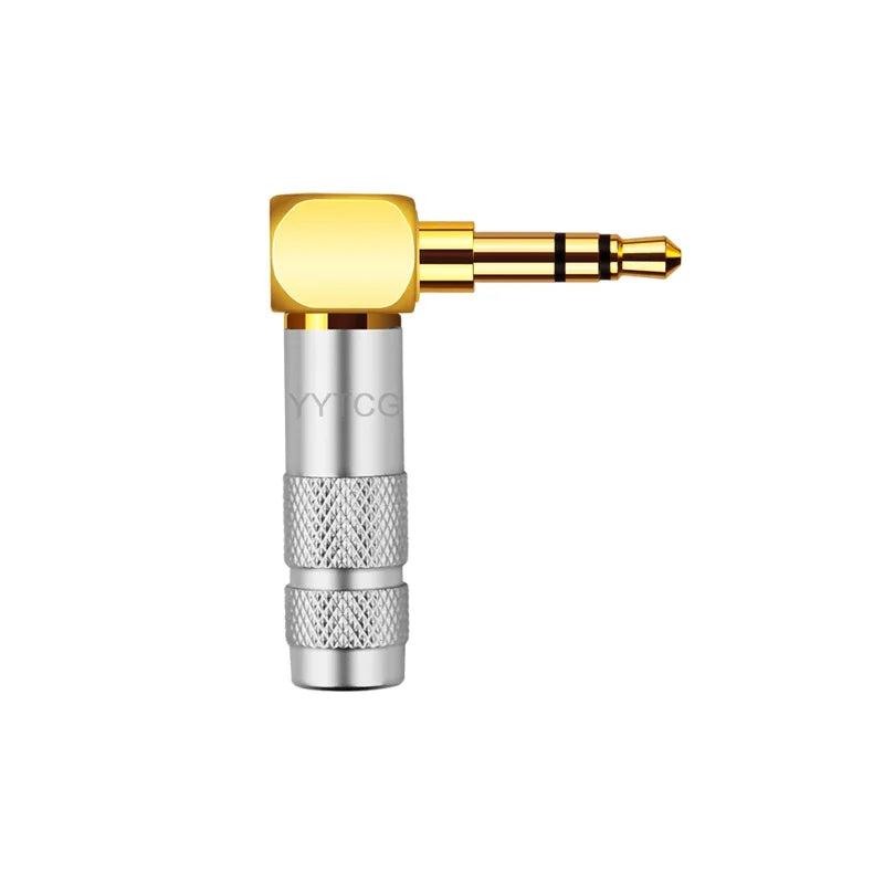 3.5mm Right Angle Stereo Audio Adapter Plug Connector for Headphones Microphones Mixers