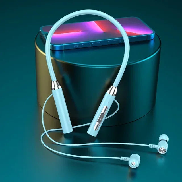 K58 Wireless Bluetooth 5.3 Neckband Earphones with Mic, LED Display, and Noise Cancelling