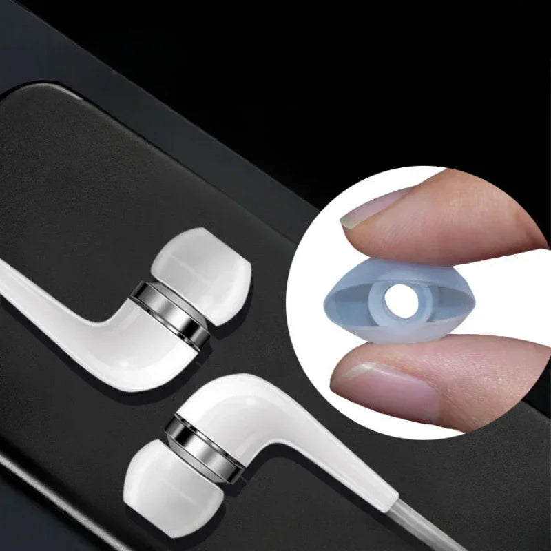 Soft Silicone Replacement Eartips 6-Pair S/M/L Cushions for In-Ear Headphones Earbud Set