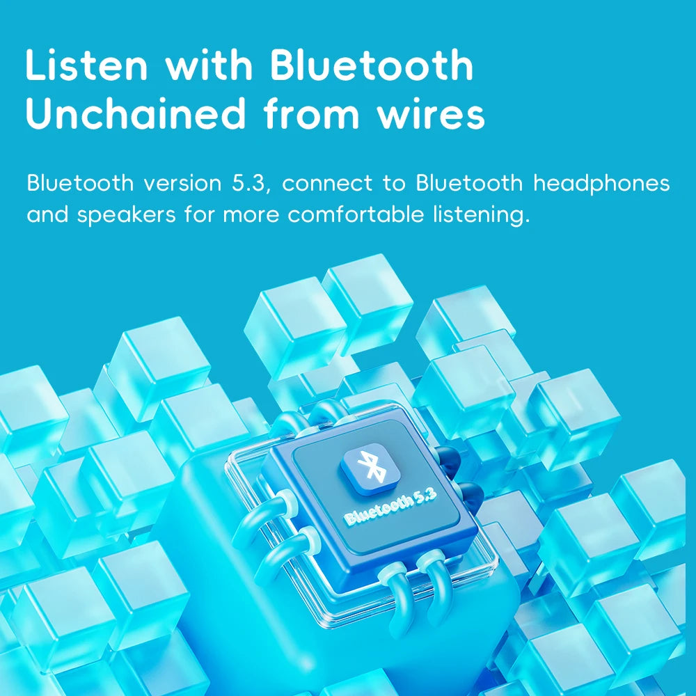 Retro Cassette Looking Bluetooth MP3 Music Player with 15 Hours Battery and Dual Headphone Outputs