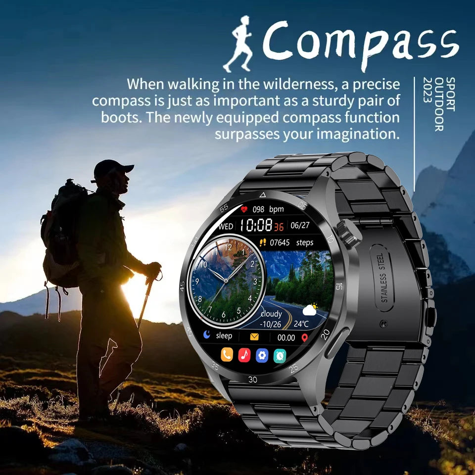 2026 NEW Watch MAX Smartwatch GPS Motion Trajectory HD Screen Bluetooth Call NFC Men Smart Watch Outdoor 100+Sport Watches Men