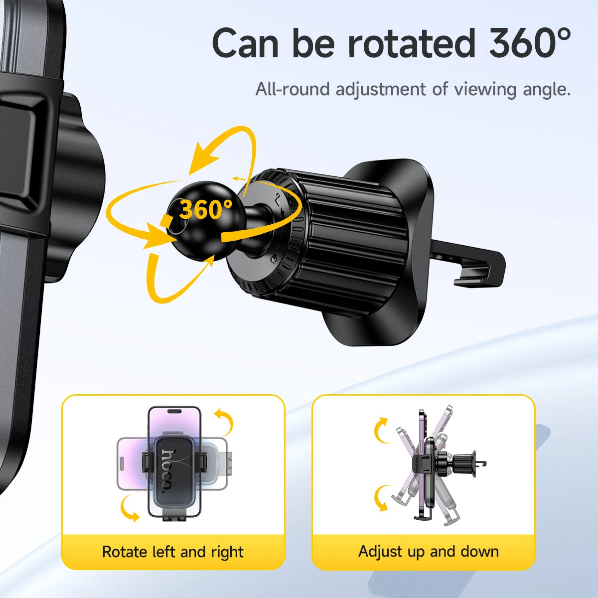 Universal Adjustable Car Air Vent Phone Holder Mount for Travel and Commute