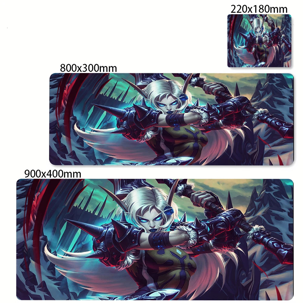 Extended Non-slip Gaming Mouse Mat with Wrist Support for Desk and Keyboard, Multiple Sizes Available
