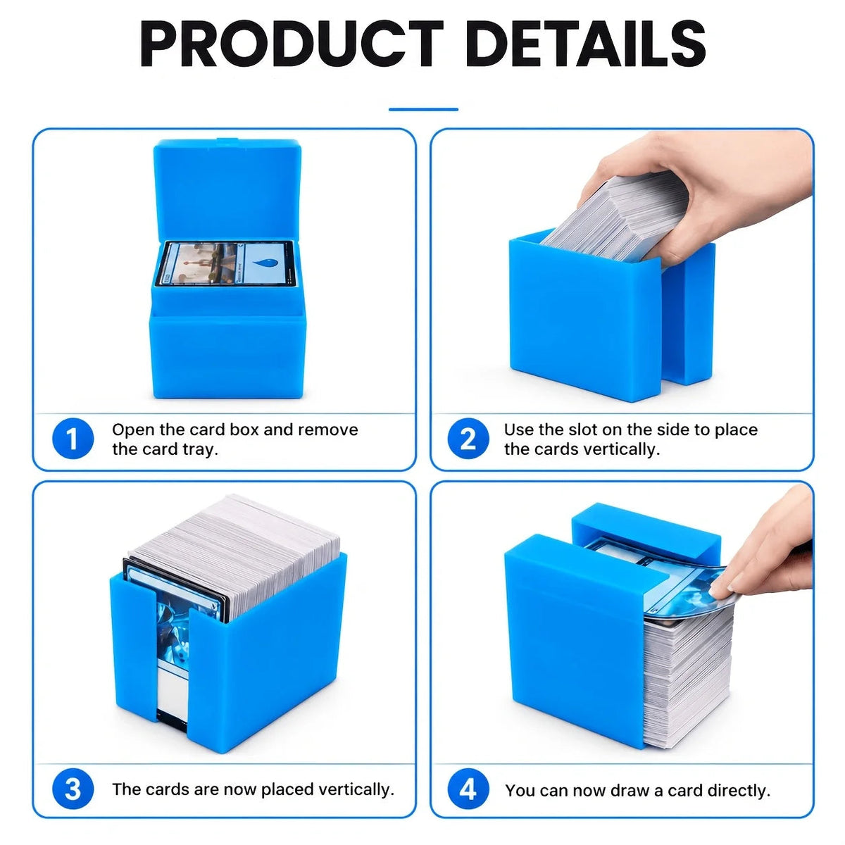 Premium Card Storage Case with Hard EVA Shell and 5 Deck Boxes for Trading and Sports Cards