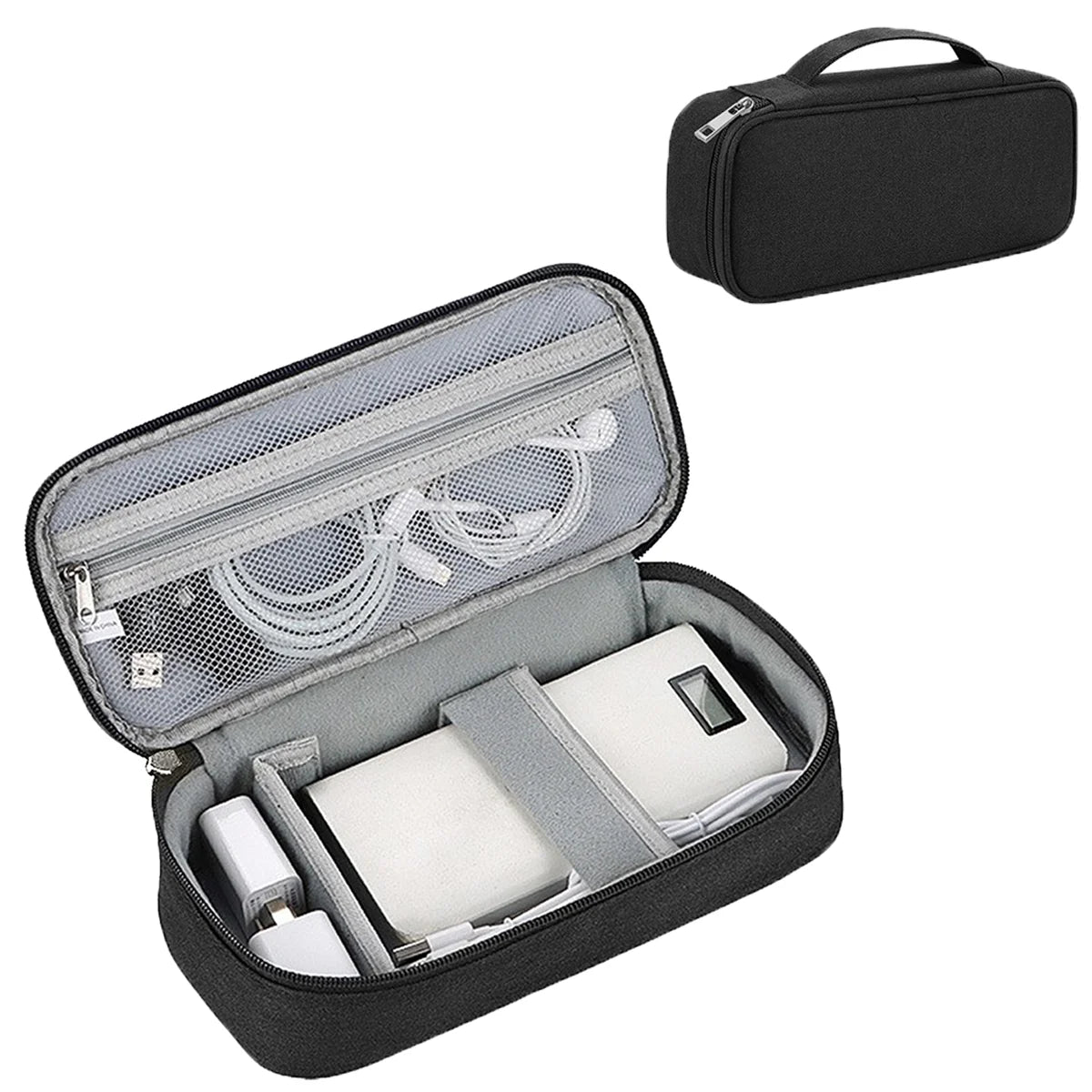 Portable Digital Storage Bag for Cables, Power Banks & Gadgets, Travel Makeup Organizer Pouch