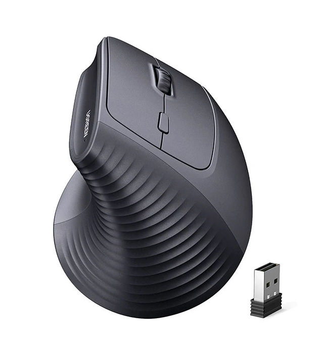 Vertical Wireless Ergonomic Mouse 2.4GHz 4000DPI Silent Buttons for Laptop PC Mac Tablet