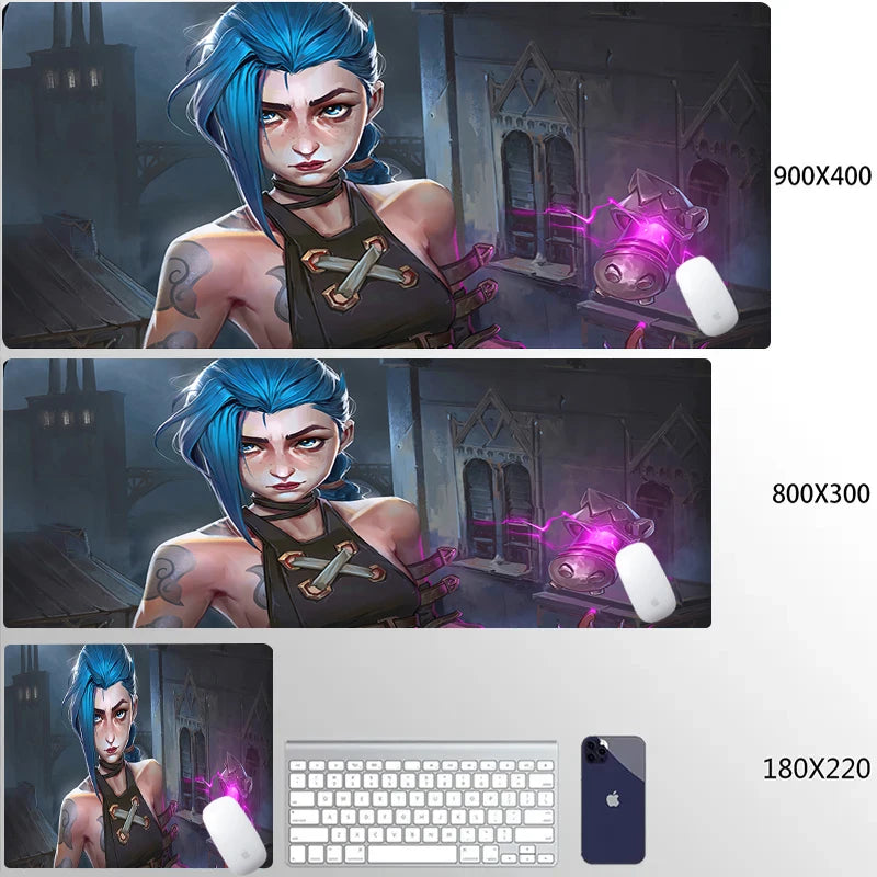 XXL Extended Gaming Mouse Mat with Anti-slip Rubber Base, Durable Edge, Desk Protection 90x40cm