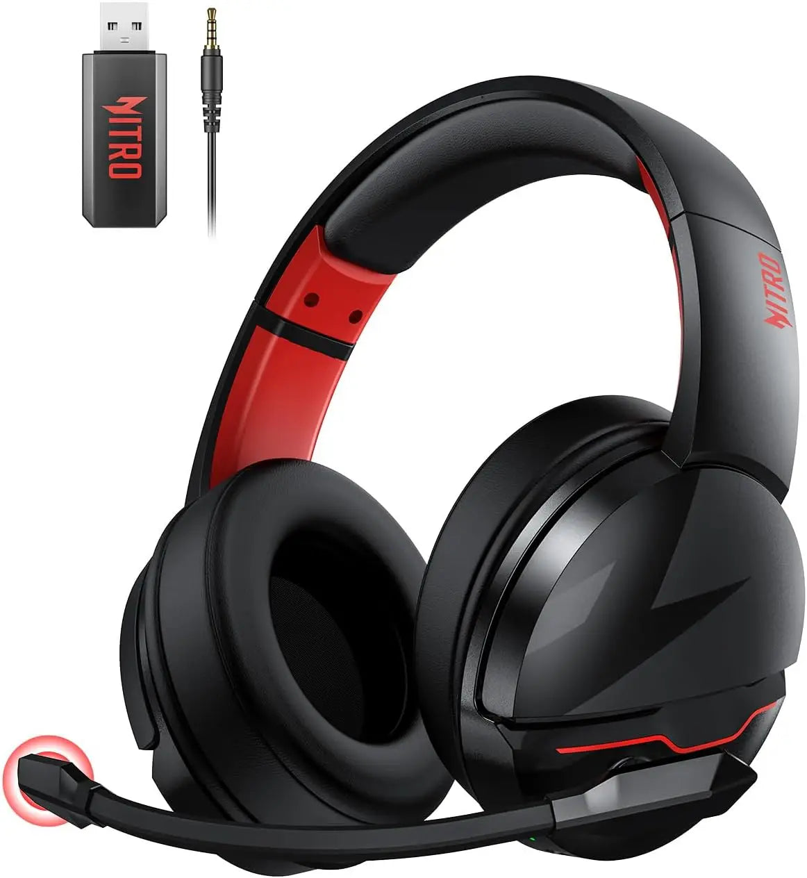 Wireless Gaming Headset with 100 Hour Battery Life Bluetooth 5.3 and ENC Mic