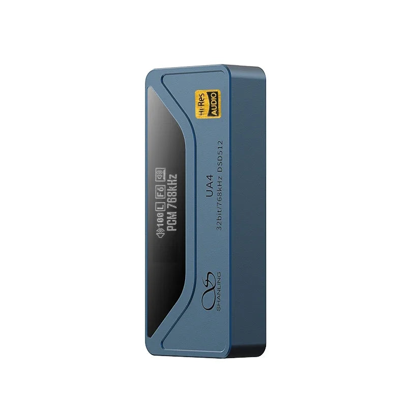 High-Resolution Portable USB DAC AMP with Balanced Outputs and Display for Headphones and Audio Devices
