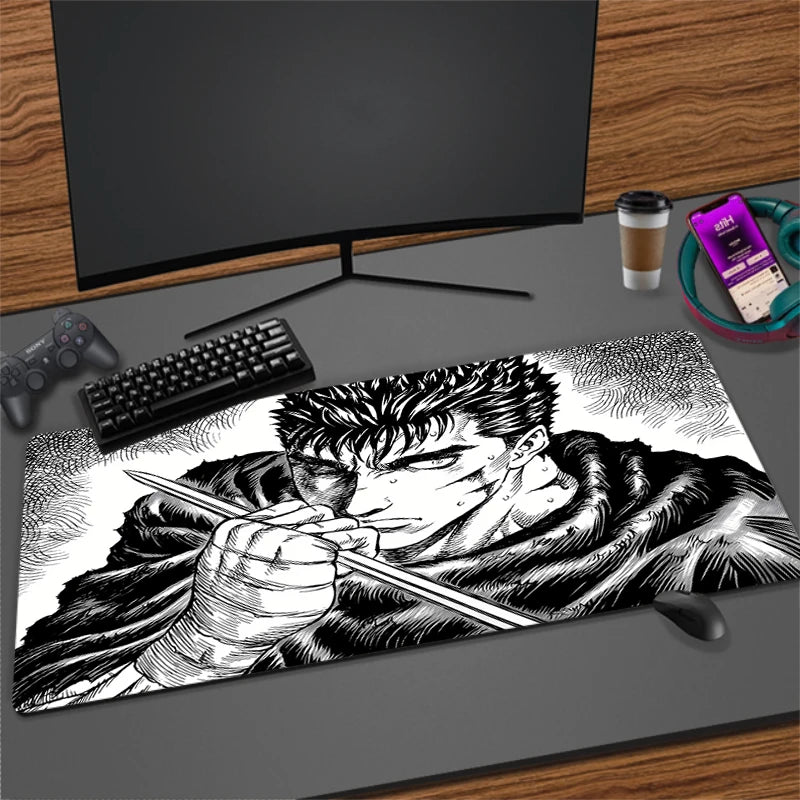 XXL Non-slip Rubber Mouse Mat for Gaming and Office | Extra Large Desk Pad with Stitched Edges