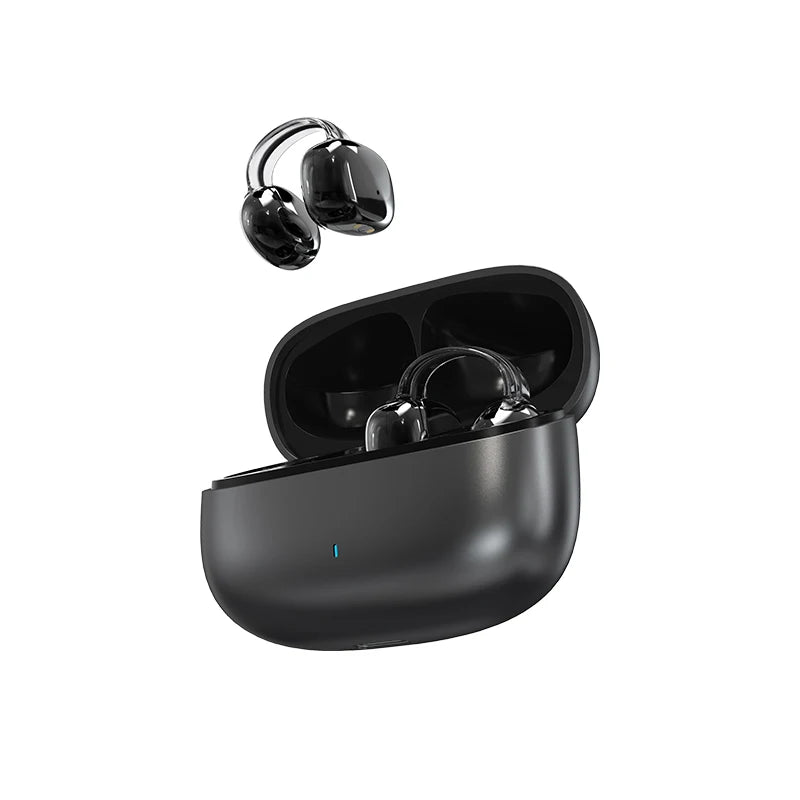 Wireless Bluetooth Earclip Earphones with Charging Case and HIFI Sound for Sport and Running