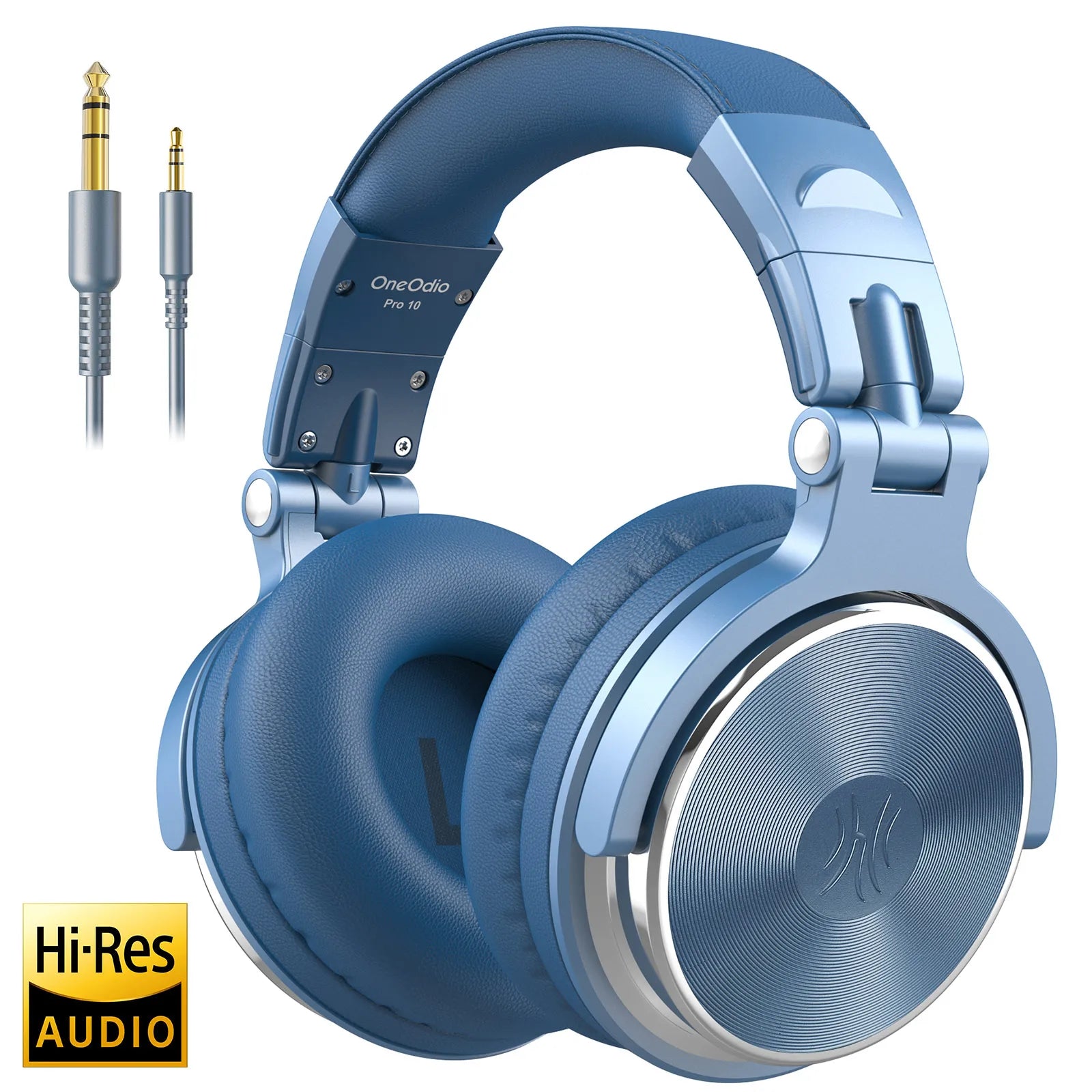 Professional Wired Studio Monitor Headphones with Microphone Over Ear Headset for Mixing and Gaming
