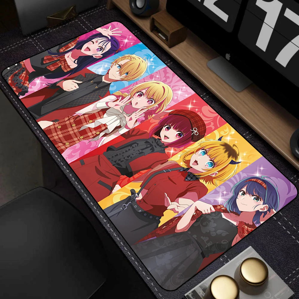 Large Anti-Slip Gaming Mouse Pad with Kawaii Illustration, Extended Deskmat for Keyboard and PC