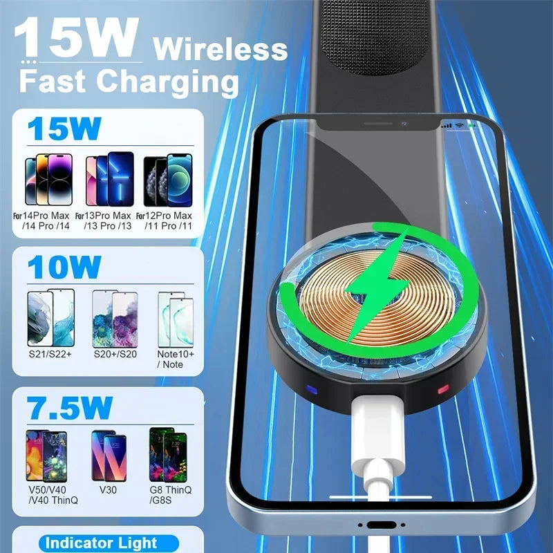 Magnetic Wireless Car Charger and Fast Charging Phone Mount for Dashboard and Screen Use