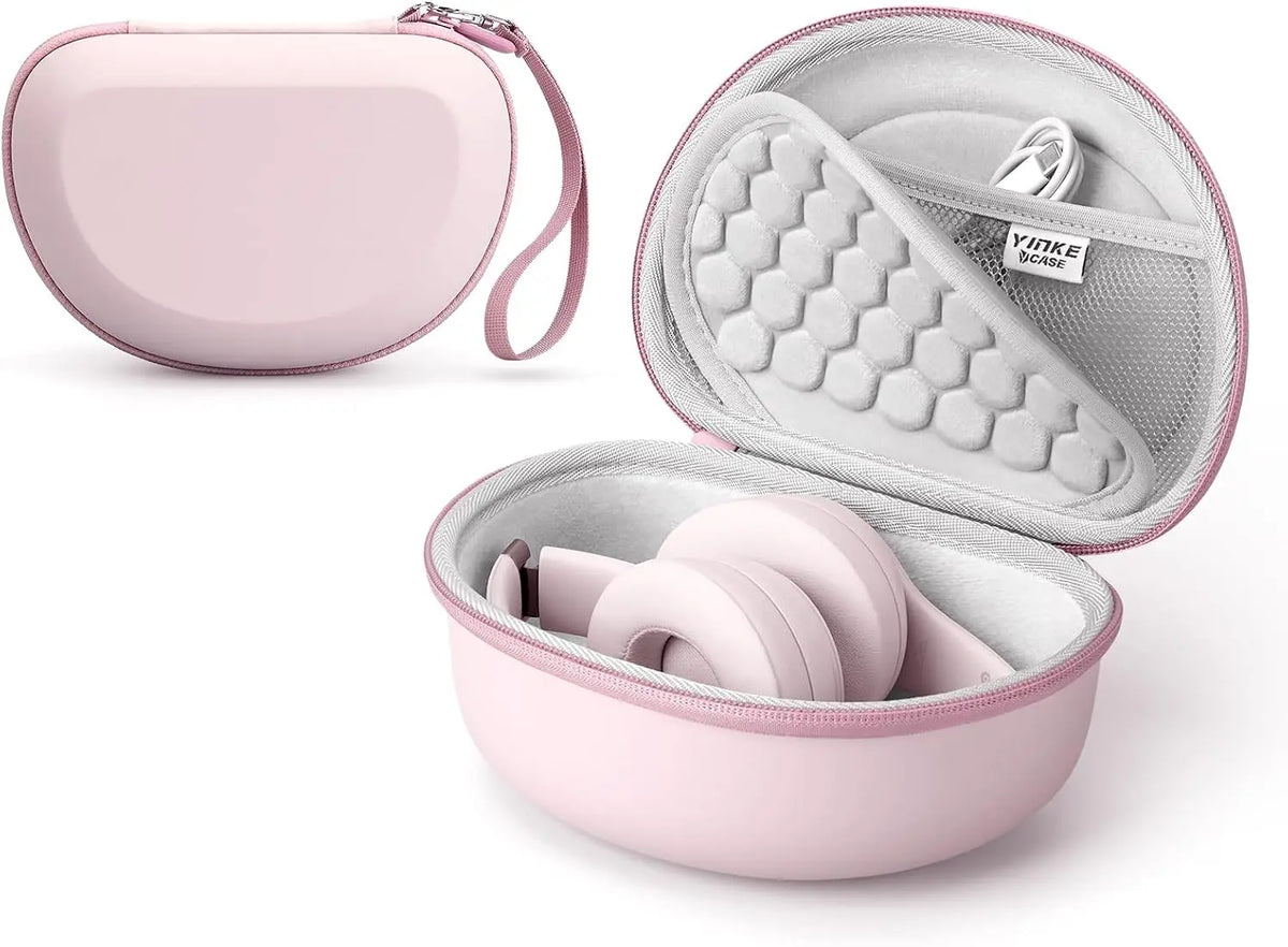 Hard Shell Headphone Carry Case for Foldable Wireless Over-Ear Headphones with Lanyard Travel Bag